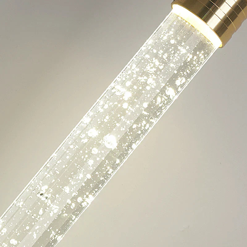 DecorBites™ Modern Crystal Pendant Light with Gold Fixtures - Home Decor