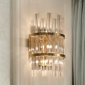 DecorBites™ Modern Crystal Prism Sconce Lighting - 3 Lights - Chrome/Gold Finish - Living Room Wall Mounted Lamp