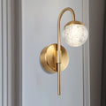 DecorBites™ Modern Crystal Spherical Wall Sconce with Gold Finish for Great Room Lighting
