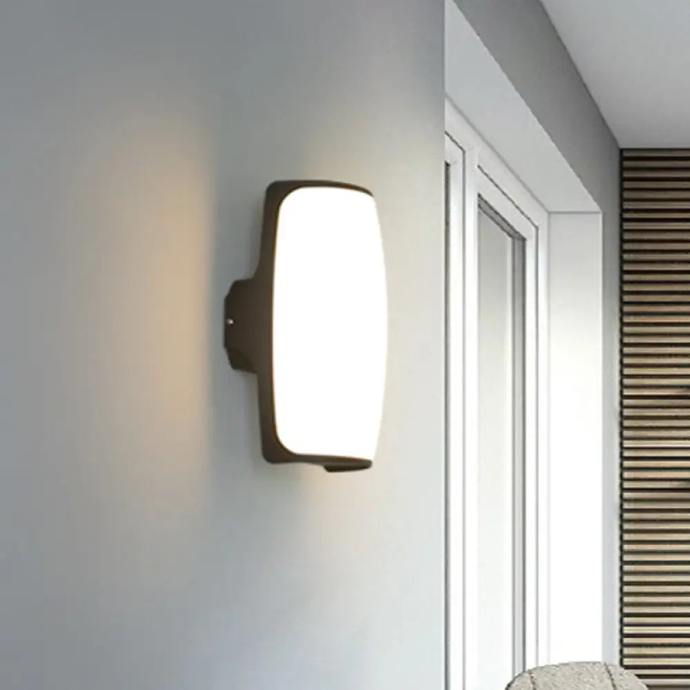 DecorBites™ Modern Curved LED Wall Light Fixture in Simplicity Black - Warm/White Glow