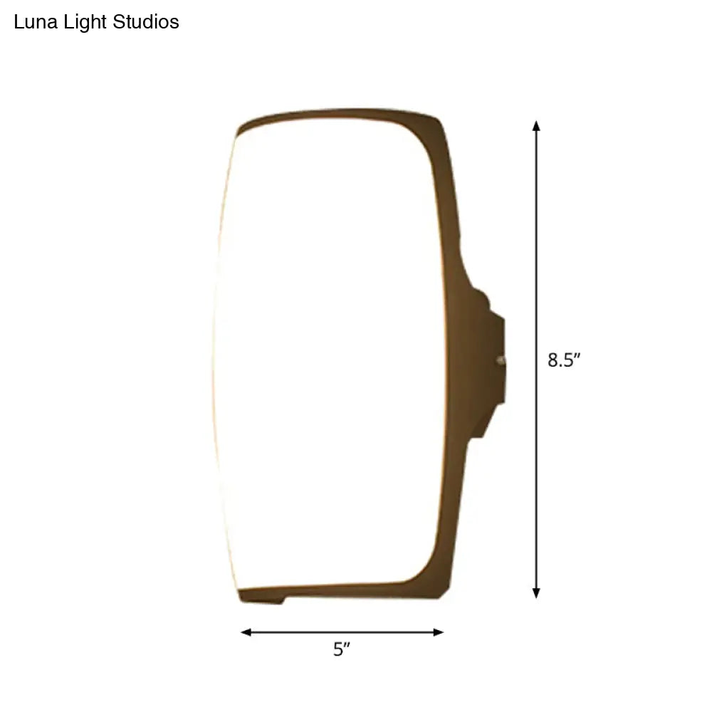 DecorBites™ Modern Curved LED Wall Light Fixture in Simplicity Black - Warm/White Glow