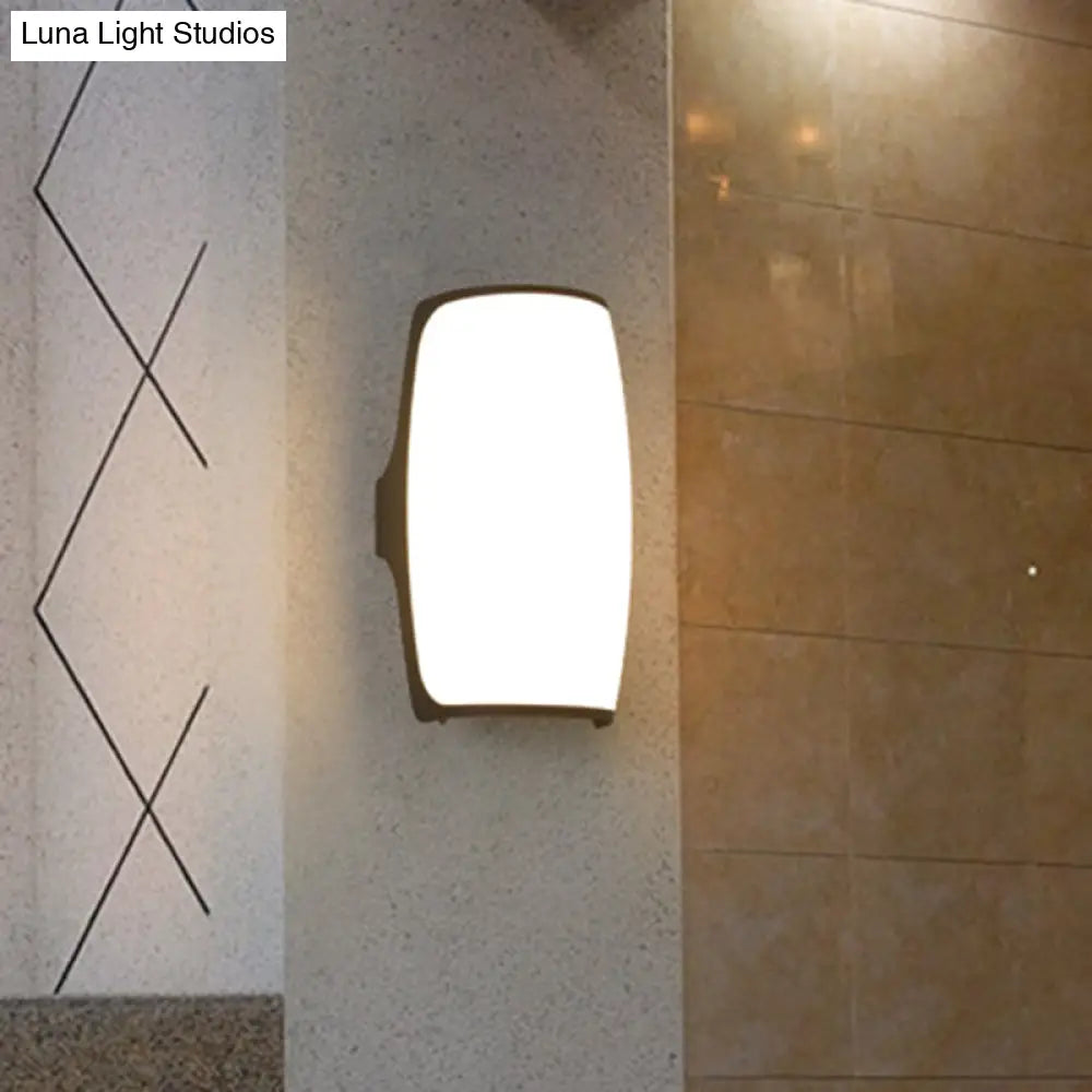 DecorBites™ Modern Curved LED Wall Light Fixture in Simplicity Black - Warm/White Glow