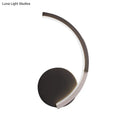 DecorBites™ Modern Curved Line LED Wall Mounted Sconce in Black, White, Warm Light - Acrylic Lamp Fixture for Living Room