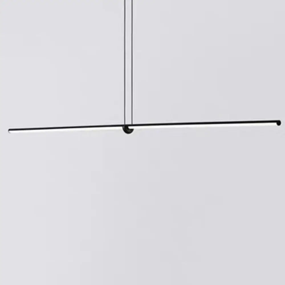 DecorBites™ Modern Designer Line Art Pendant Ceiling Light with LED Island Lighting for Dining Room, Black Metallic Finish