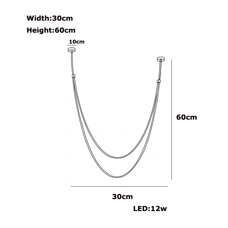 DecorBites™ Modern DIY Leather Belt LED Chandelier