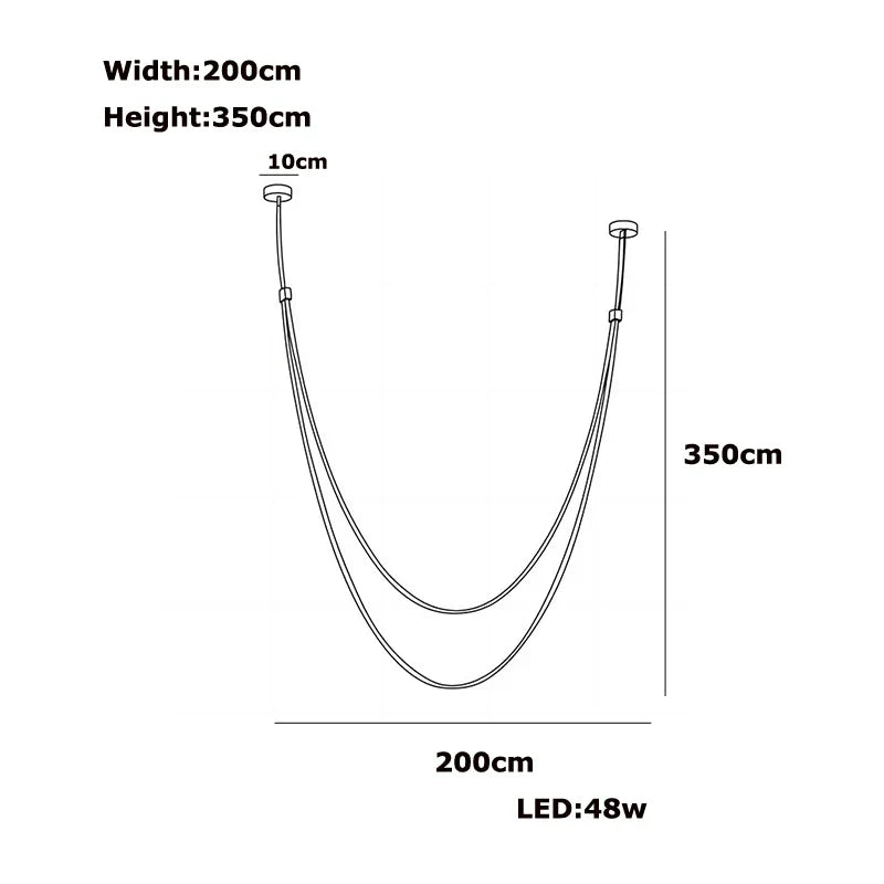 DecorBites™ Modern DIY Leather Belt LED Chandelier