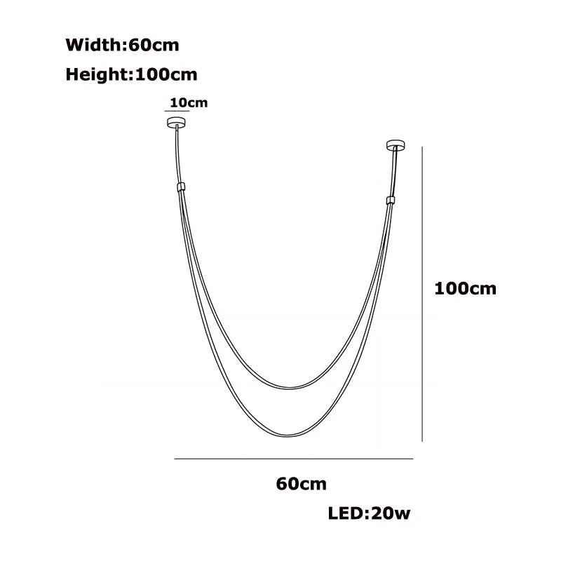 DecorBites™ Modern DIY Leather Belt LED Chandelier