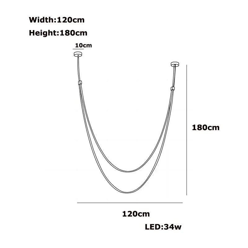DecorBites™ Modern DIY Leather Belt LED Chandelier