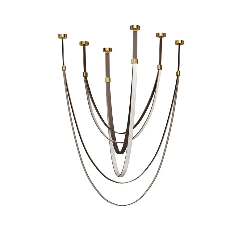 DecorBites™ Modern DIY Leather Belt LED Chandelier