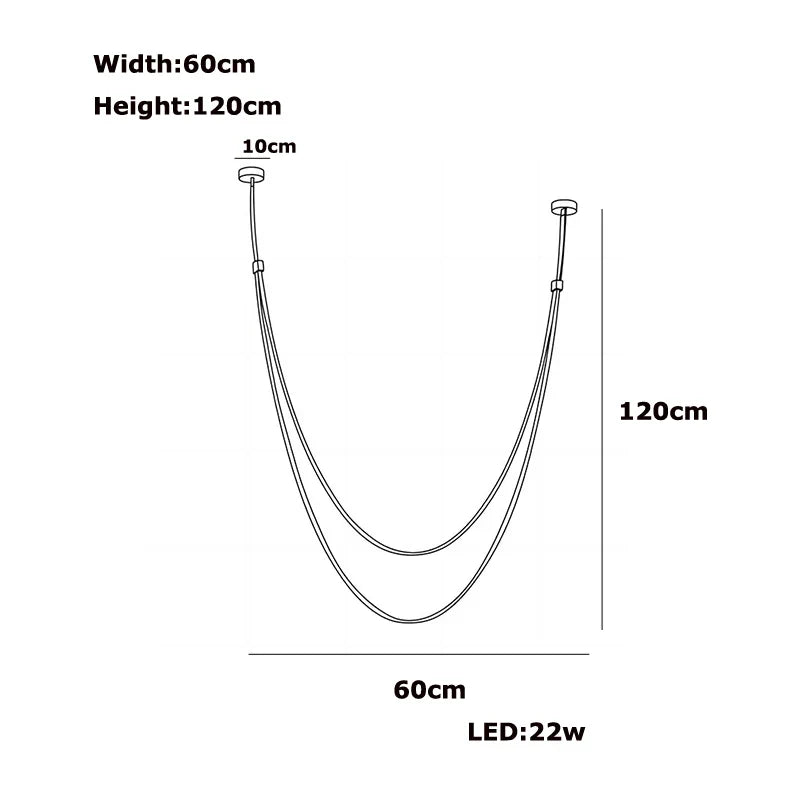 DecorBites™ Modern DIY Leather Belt LED Chandelier