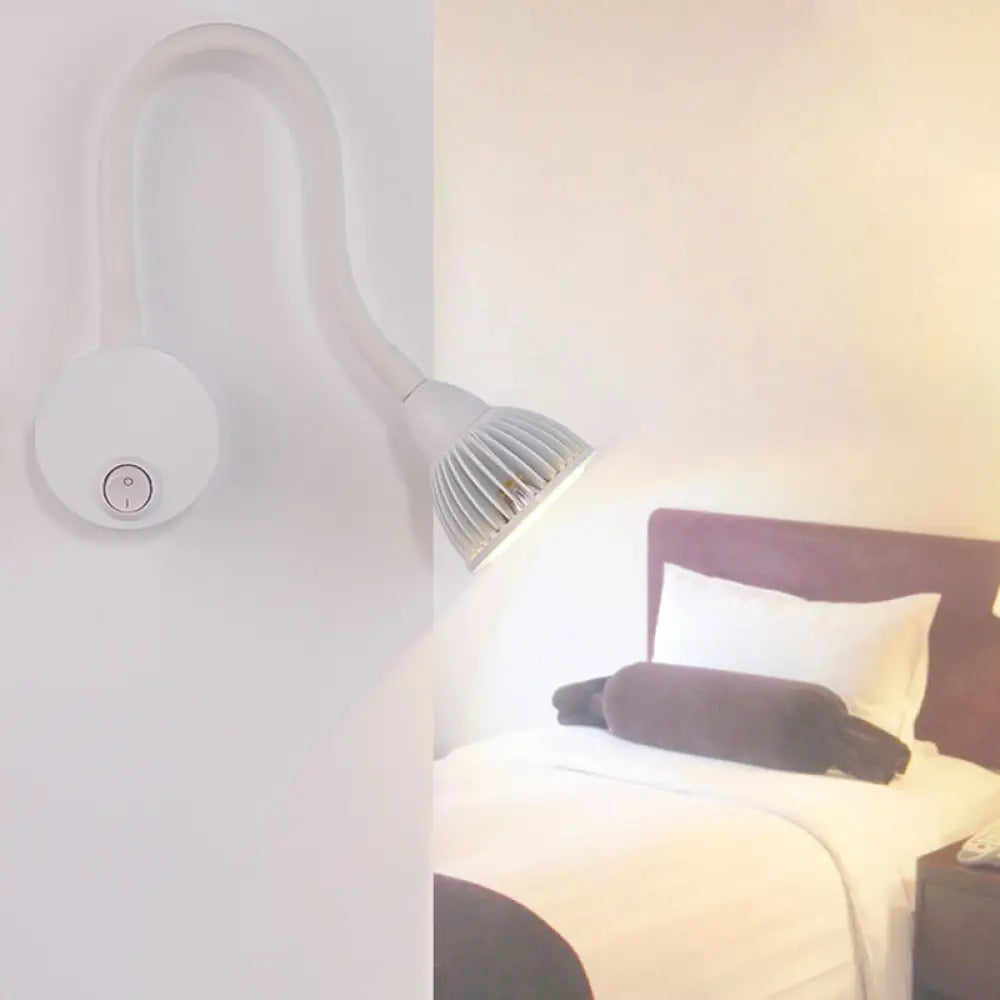 DecorBites™ Modern Dome Aluminum LED Wall Sconce Light with Adjustable Warm/White Lighting - Switch Optional