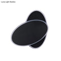 DecorBites™ Modern Double Oval Bedside LED Wall Sconce Lamp in Black/White with Warm Light