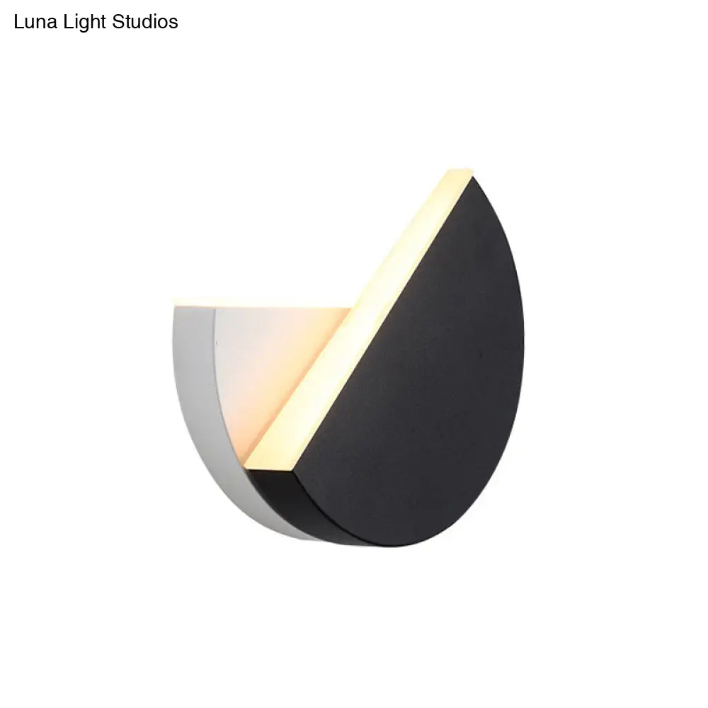 DecorBites™ Modern Double Semicircle LED Wall Lamp Sconce, Black and White