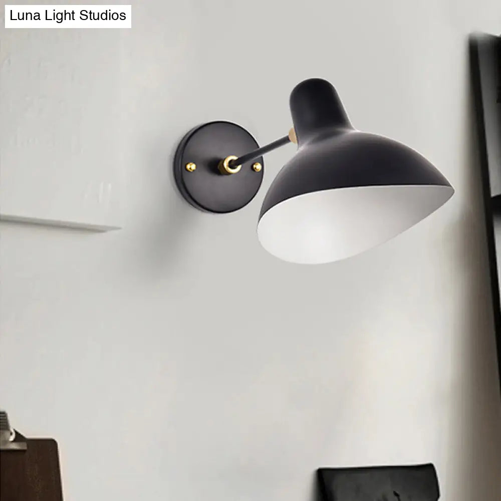 DecorBites™ Modern Duckbill Sconce in Metallic Black/Grey - 1 Light Wall Lamp for Living Room