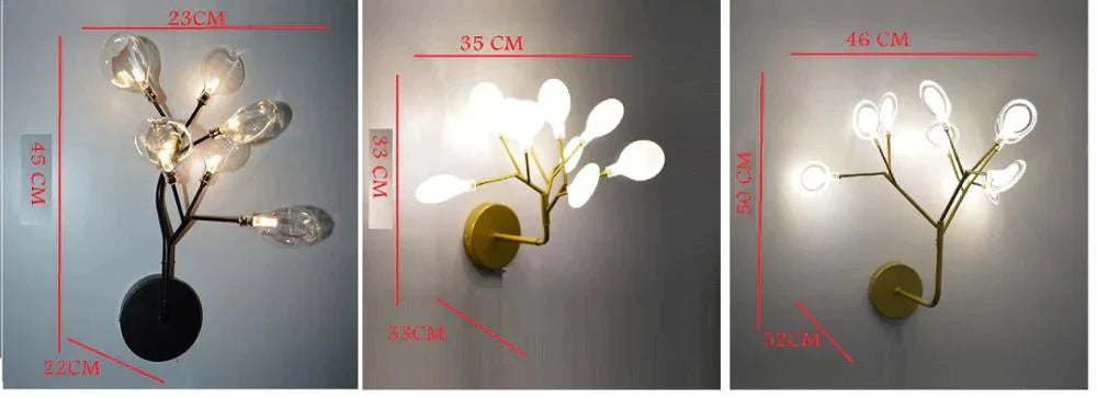 DecorBites™ Modern firefly Tree Branch LED Wall Light for Bedroom Study Room