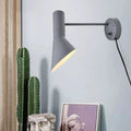 DecorBites™ Modern Flare Wall Sconce Light in White/Grey with Rotating Node