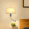 DecorBites™ Modern Flush Wall Sconce with Half-Empire Shade - 1 Head Bedroom Spotlight Wall Lamp for Reading - Black/Beige/White