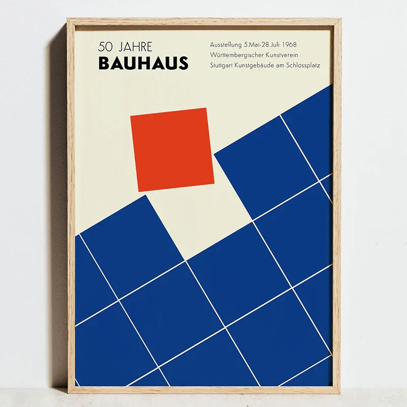 DecorBites™ Modern Geometric Bauhaus Canvas Wall Art