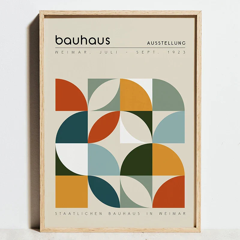 DecorBites™ Modern Geometric Bauhaus Canvas Wall Art