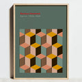 DecorBites™ Modern Geometric Bauhaus Exhibition Print Canvas