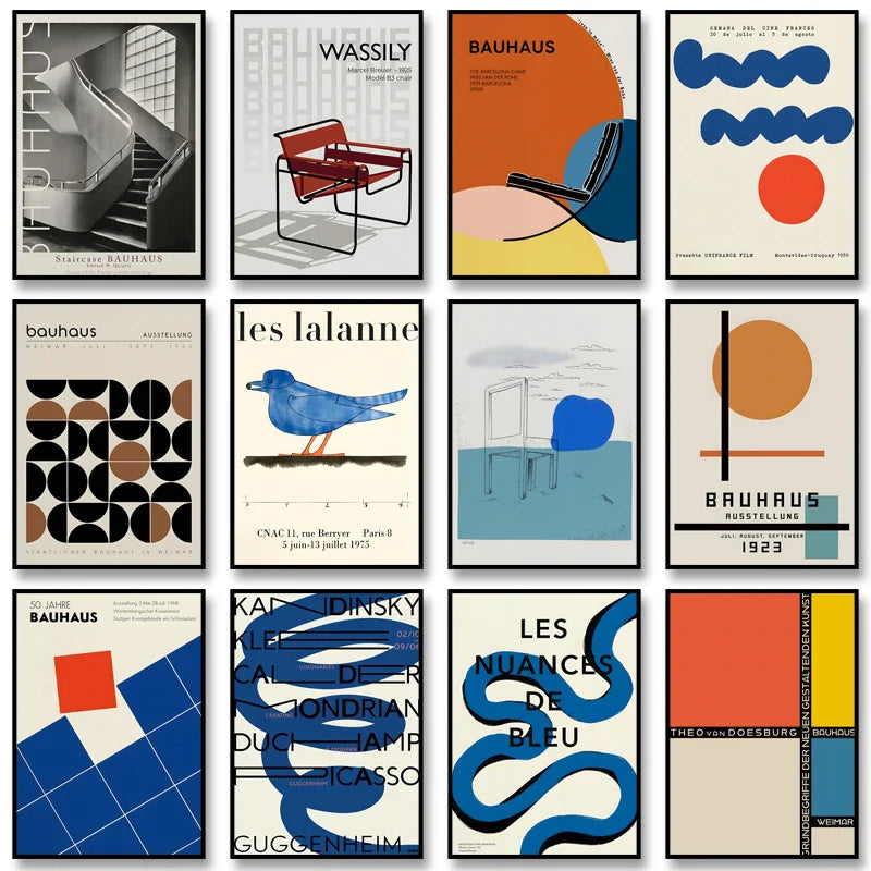 DecorBites™ Modern Geometric Bauhaus Wall Art Print