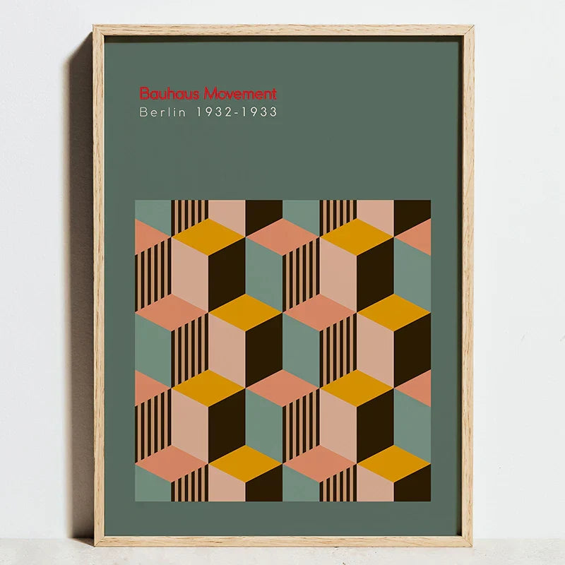 DecorBites™ Modern Geometric Bauhaus Wall Art Print