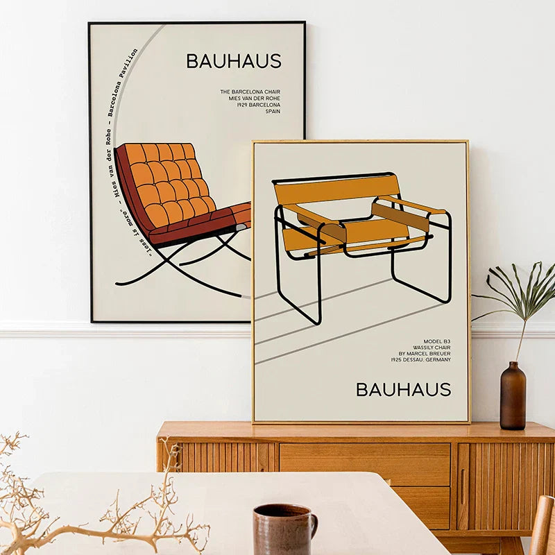 DecorBites™ Modern Geometric Bauhaus Wall Art Print