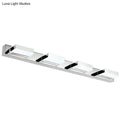 DecorBites™ Modern Geometric LED Vanity Wall Light in Nickel Finish - Contemporary Metal Wall Lighting