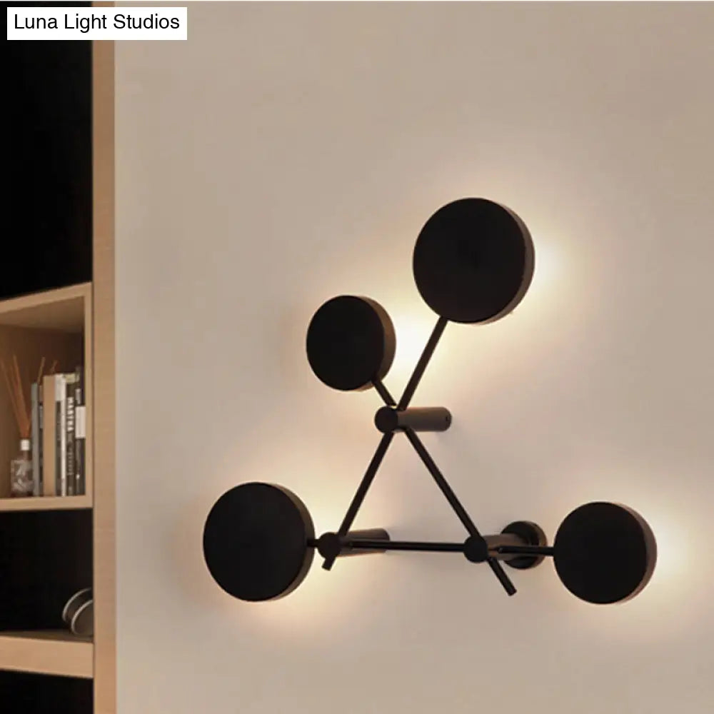 DecorBites™ Modern Geometric LED Wall Light Fixture for Living Room - Metallic Wall Mounted Lamp