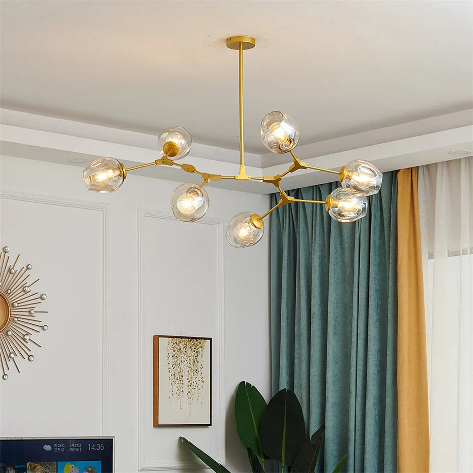 DecorBites™ Modern Glass Ball LED Chandelier - Home Decor