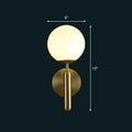 DecorBites™ Modern Glass Ball Wall Mount Light with Brass Finish – Perfect Sconce Lamp for Living Room