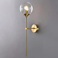 DecorBites™ Modern Glass Wall Mount Lamp: Sleek Brass Sconce Light with Pencil Arm