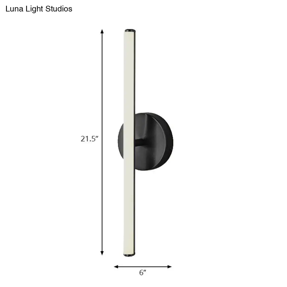 DecorBites™ Modern Gold and Black LED Wall Sconce for Bathrooms