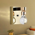 DecorBites™ Modern Gold Bulb-Shaped Crystal Wall Sconce - Bedroom Bubble Light Fixture