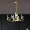 DecorBites™ Modern Gold Curved Arm Island Lighting - 6 Head Living Room Hanging Ceiling Light