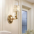 DecorBites™ Modern Gold K9 Crystal Wall Sconce Light for Bedroom