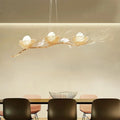 DecorBites™ Modern Gold Nest Island Pendant Chandelier with Bird Decor - 3 Head Metal Lighting