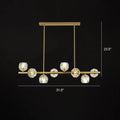 DecorBites™ Modern Gold Pendant Light with Crystal Dome Shade - Ideal for Restaurants or Over Kitchen Islands