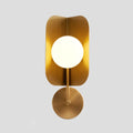 DecorBites™ Modern Gold Sphere Metal Wall Light with LED Bulb - Stylish Metal Wall Mount Fixture
