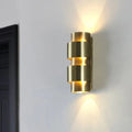 DecorBites™ Modern Gold Wall Mount Lamp with Cylinder Metal Shade - 2 Heads Foyer Wall Sconce