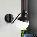 DecorBites™ Modern Gold Wall Mount Sconce Light with Global Milk Glass Shade - 1 Light for Living Room