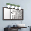 DecorBites™ Modern Green Linear Vanity Mirror Light - Macaron Style, 4 Heads, Metal Wall Lighting for Bathrooms