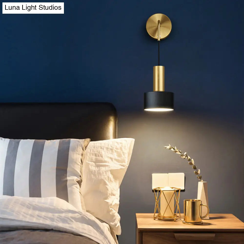 DecorBites™ Modern Grenade Shaped Wall Lamp - Metallic Single Bedside Lighting Fixture