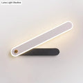 DecorBites™ Modern Hour Hand LED Wall Sconce in Black and White Acrylic with White/Warm Lighting