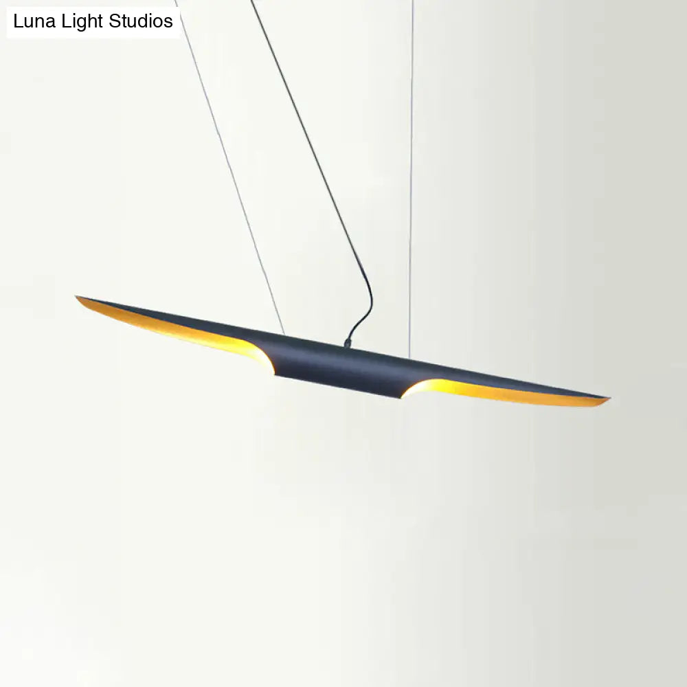 DecorBites™ Modern Island Pendant Lamp with Metallic Shade in Bias Cut Tube Design, 2 Heads