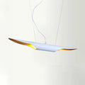 DecorBites™ Modern Island Pendant Lamp with Metallic Shade in Bias Cut Tube Design, 2 Heads