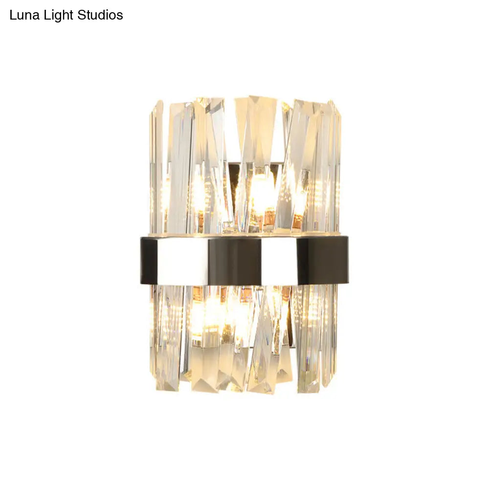 DecorBites™ Modern K9 Crystal Sconce Wall Light for Bedroom - Clear Finish