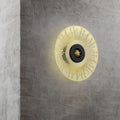 DecorBites™ Modern Laser-Cut Disk Wall Sconce with LED Lighting in Gold