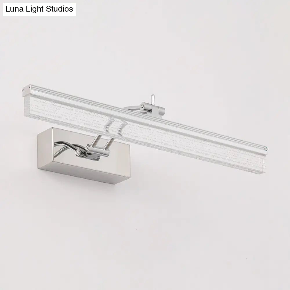 DecorBites™ Modern LED Bathroom Wall Vanity Light with Rectangle Acrylic Shade and Warm/White Light