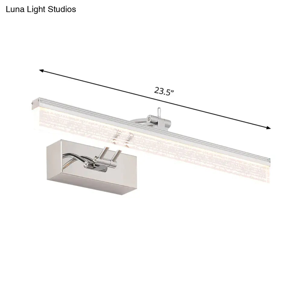 DecorBites™ Modern LED Bathroom Wall Vanity Light with Rectangle Acrylic Shade and Warm/White Light